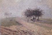 Camille Pissarro Effect of fog at Creil Effet de brouillard a Creil oil painting picture wholesale